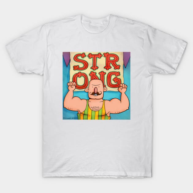 Strongman T-Shirt by drawboy